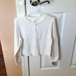NWT Carters Girls 5T White Button Down Cardigan